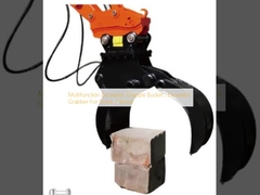 Cubo de agarre de excavadora multifunción, grabador de excavadora para piedra / madera